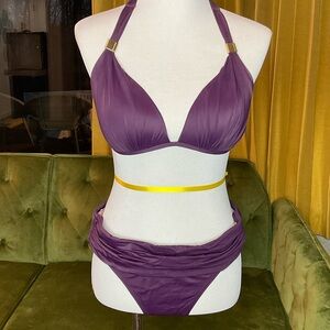 VICTORIA’S SECRET The Heavenly Bikini Eggplant BIKINI Lg